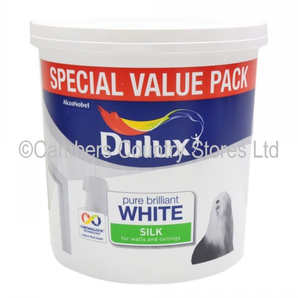 Dulux Pure Brilliant White Silk Paint Cambers Country Store